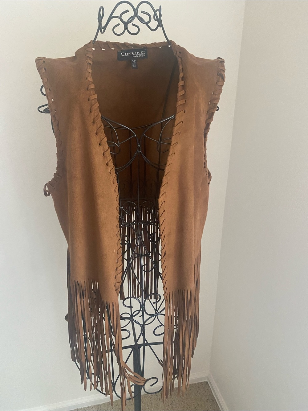 Conrad C. Brown Suede Fringe Vest